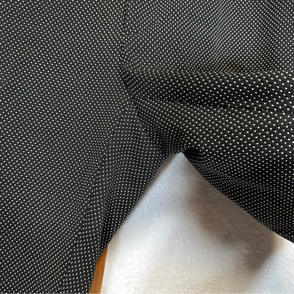 Zara Black & White Dot Print High Rise Ankle Length Dress Pants Size 6 - Picture 5 of 9
